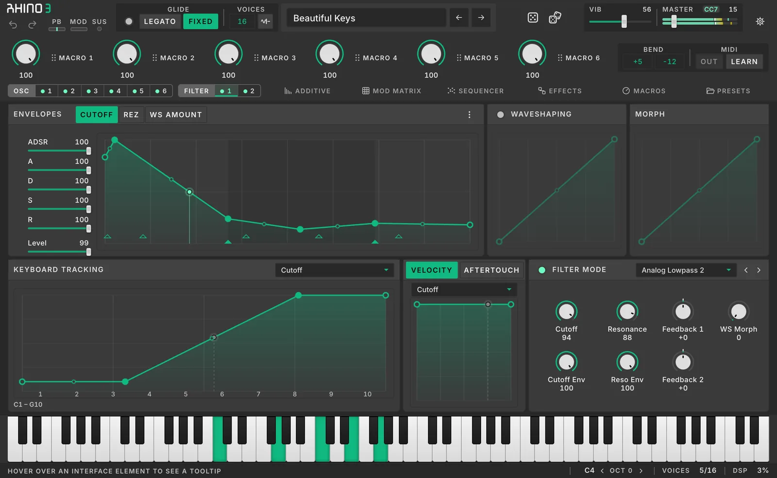 Rhino 3 Filters page